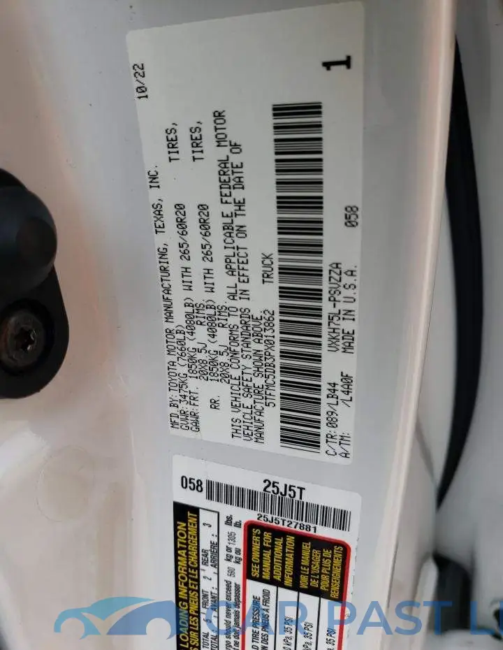 5TFMC5DB3PX013862# 12