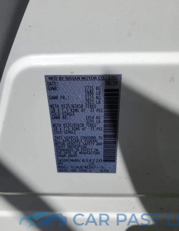 5N1DR2MN8KC654220# 12