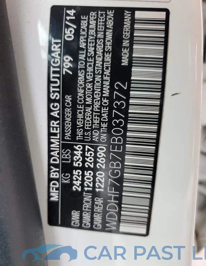 WDDHF7GB7EB037372# 13