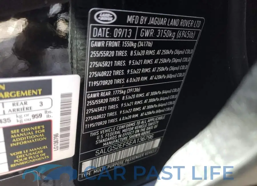 SALGS2EF5EA136796# 13