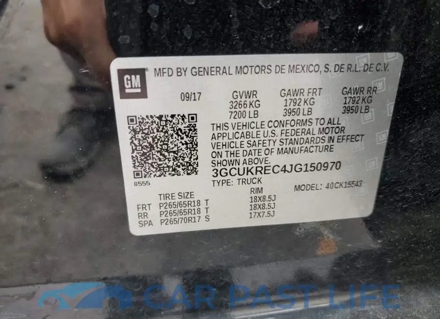 3GCUKREC4JG150970# 12