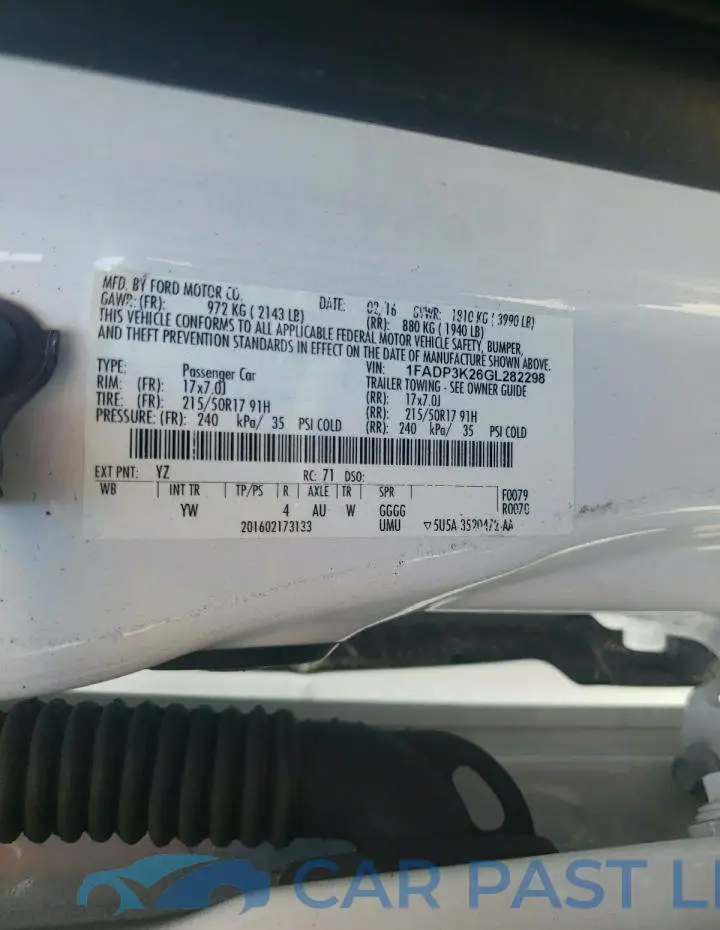 1FADP3K26GL282298# 12