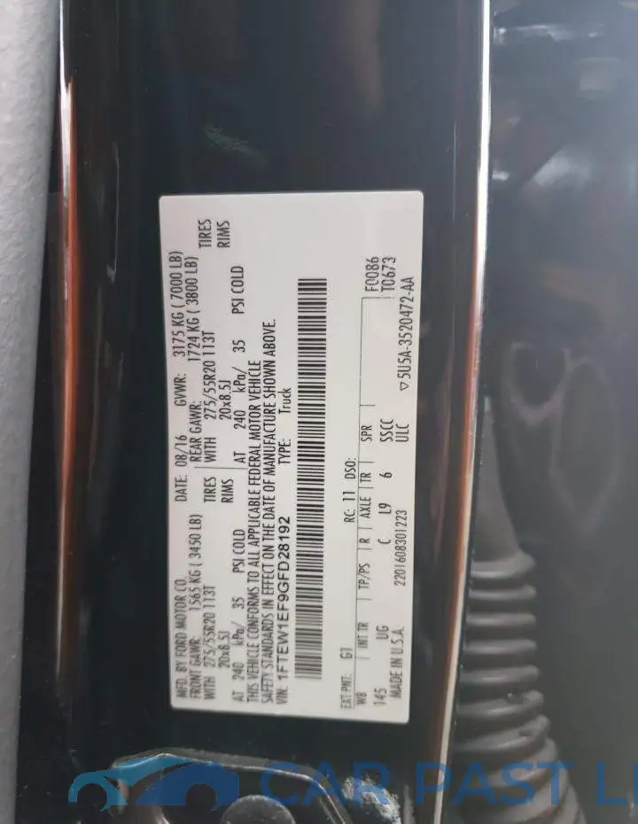 1FTEW1EF9GFD28192# 12