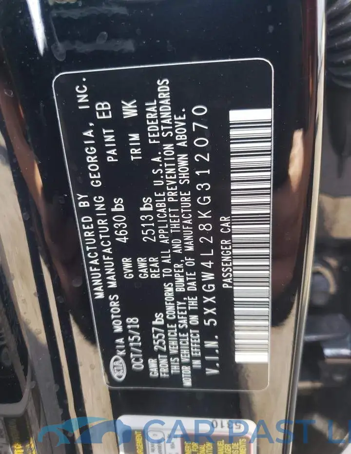 5XXGW4L28KG312070# 12