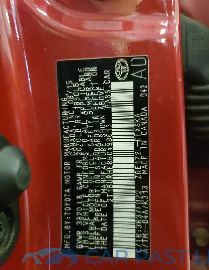 2T1BURHE8GC498613# 12