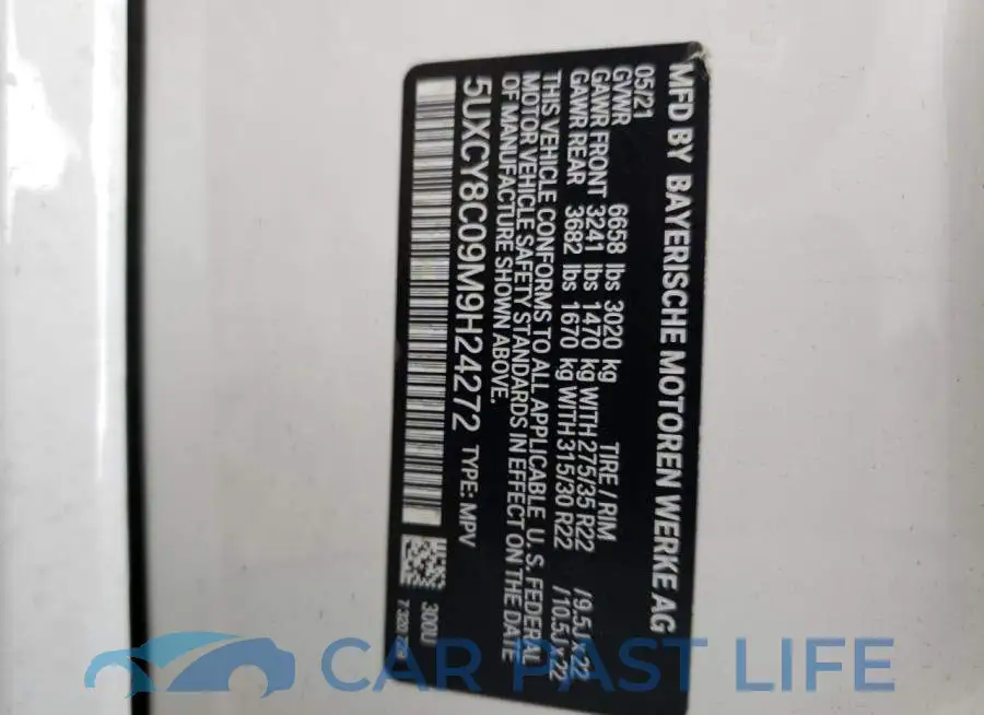 5UXCY8C09M9H24272# 14