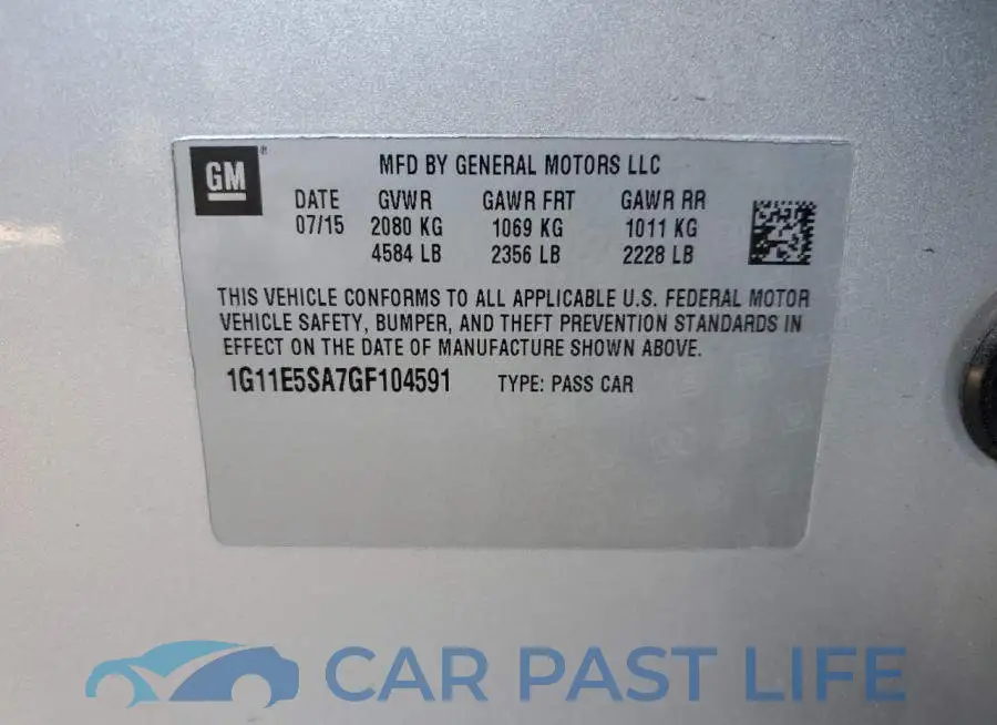 1G11E5SA7GF104591# 12