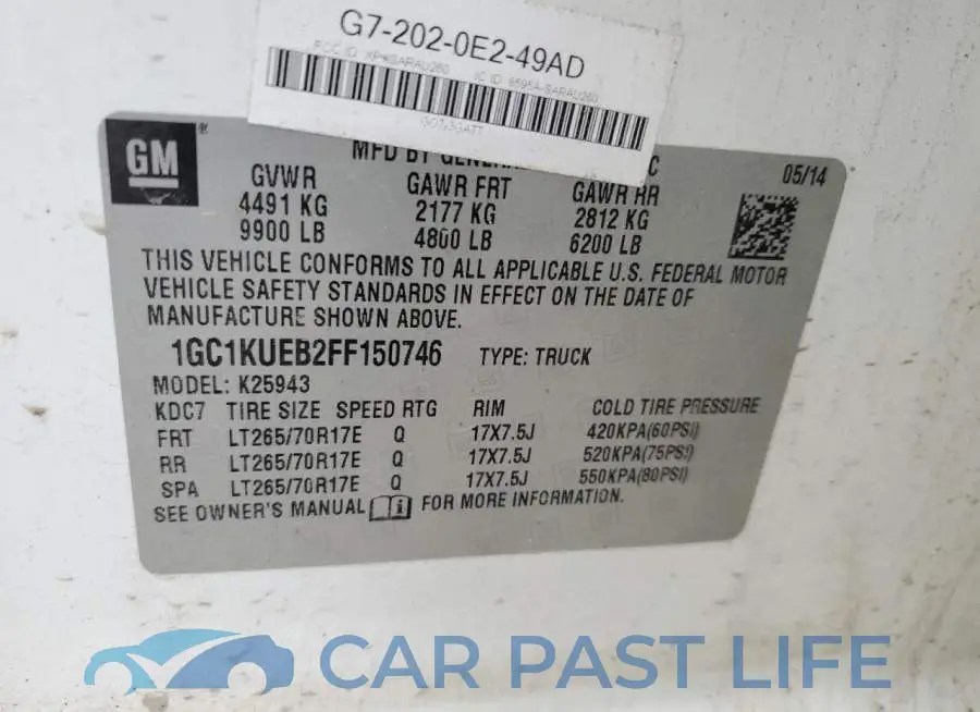 1GC1KUEB2FF150746# 12