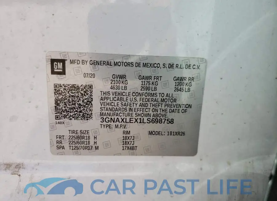 3GNAXLEX1LS698758# 12