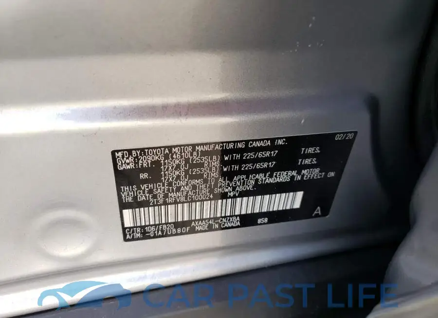 2T3F1RFV8LC100024# 13