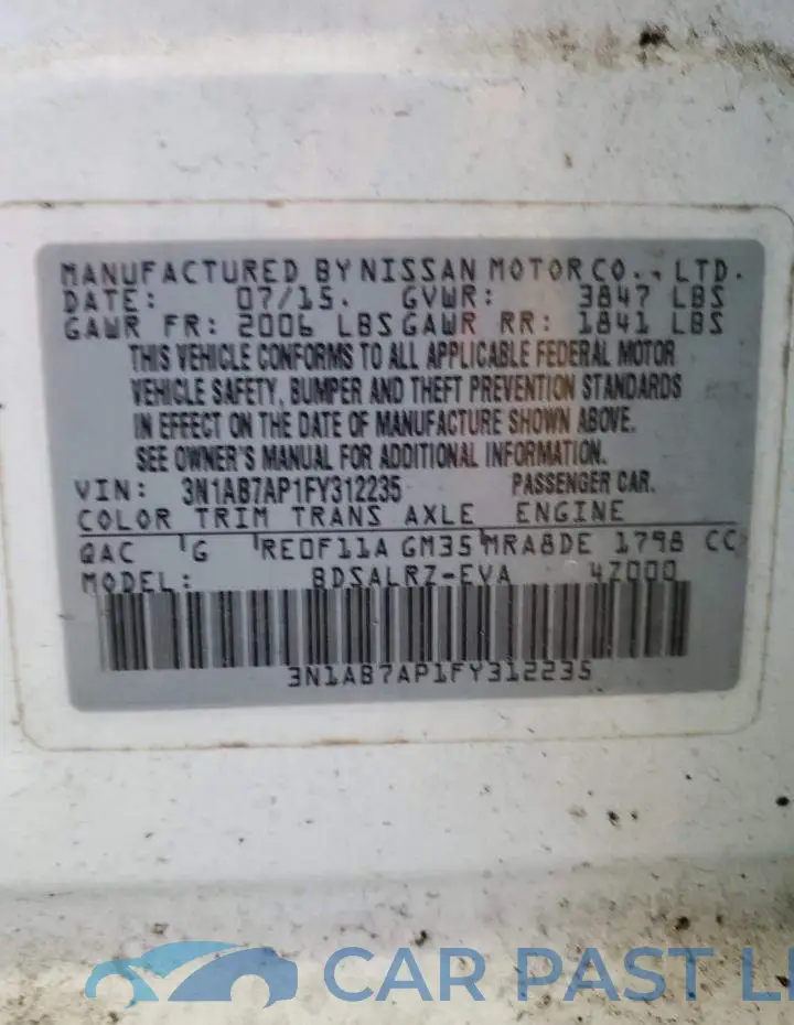 3N1AB7AP1FY312235# 12