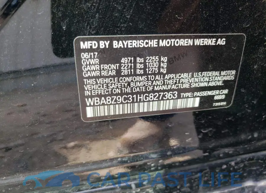 WBA8Z9C31HG827363# 12