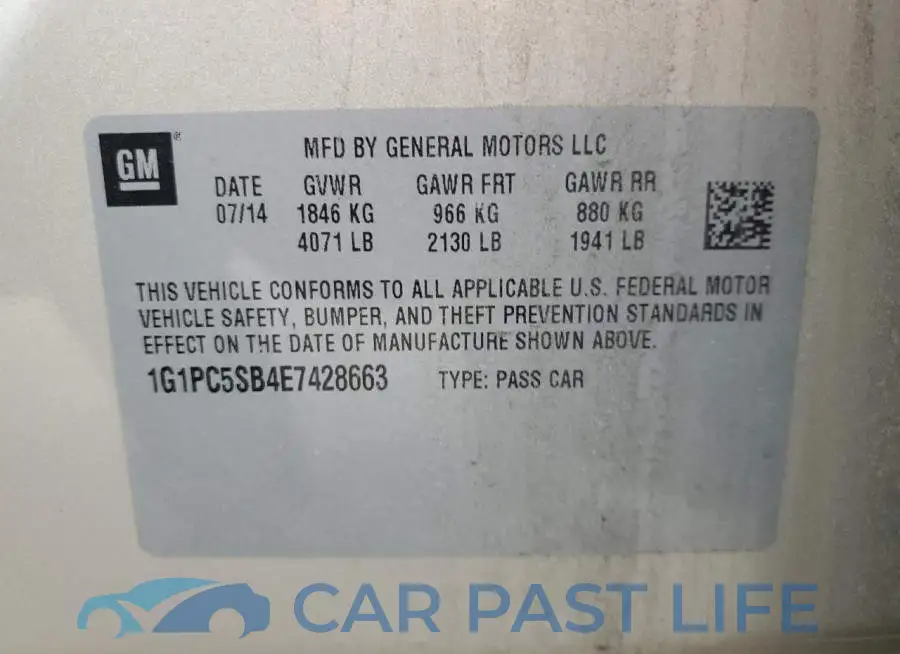 1G1PC5SB4E7428663# 12