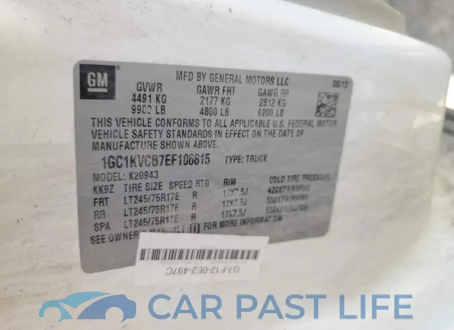 1GC1KVCB7EF106815# 12