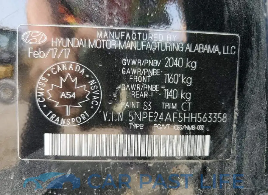 5NPE24AF5HH563358# 13