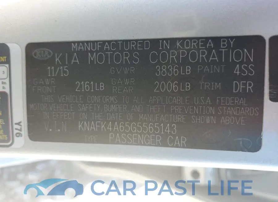 KNAFK4A65G5565143# 13