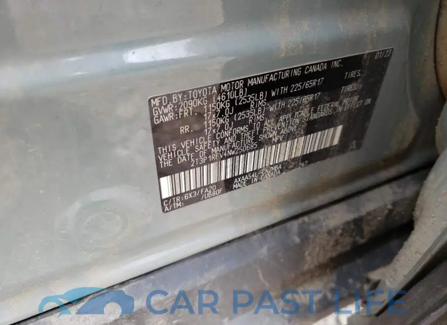 2T3P1RFV4NW250685# 13