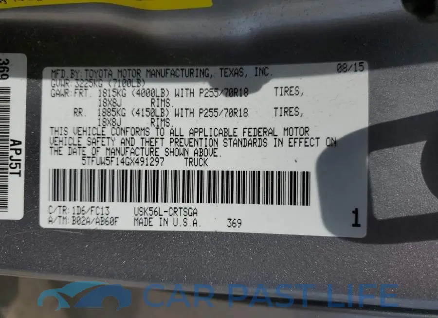 5TFUW5F14GX491297# 12