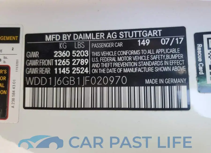 WDD1J6GB1JF020970# 12