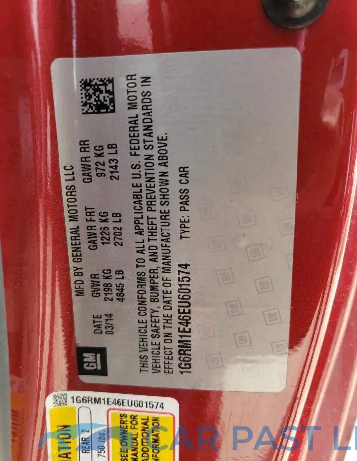 1G6RM1E46EU601574# 12