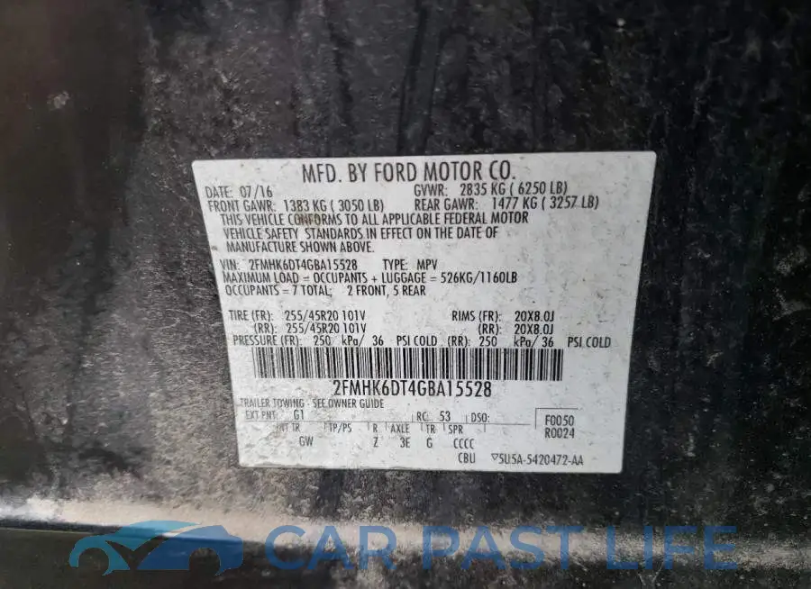 2FMHK6DT4GBA15528# 13