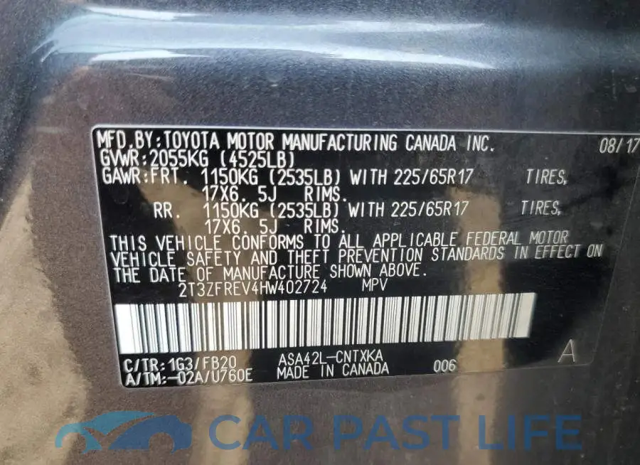 2T3ZFREV4HW402724# 12
