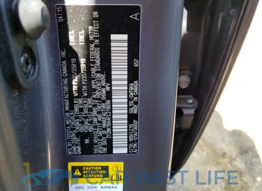 2T2BK1BA4FC319698# 14