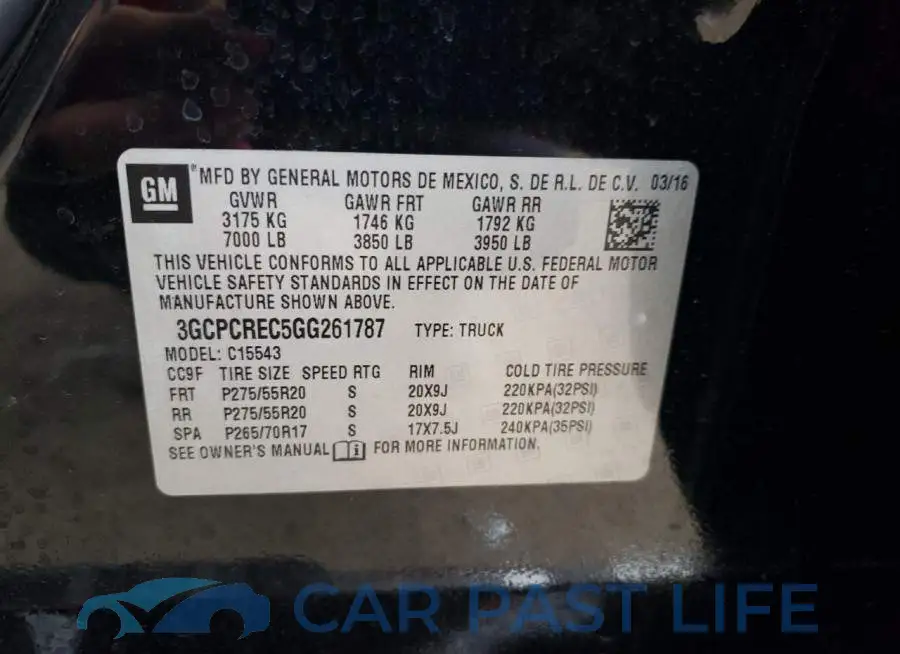 3GCPCREC5GG261787# 12