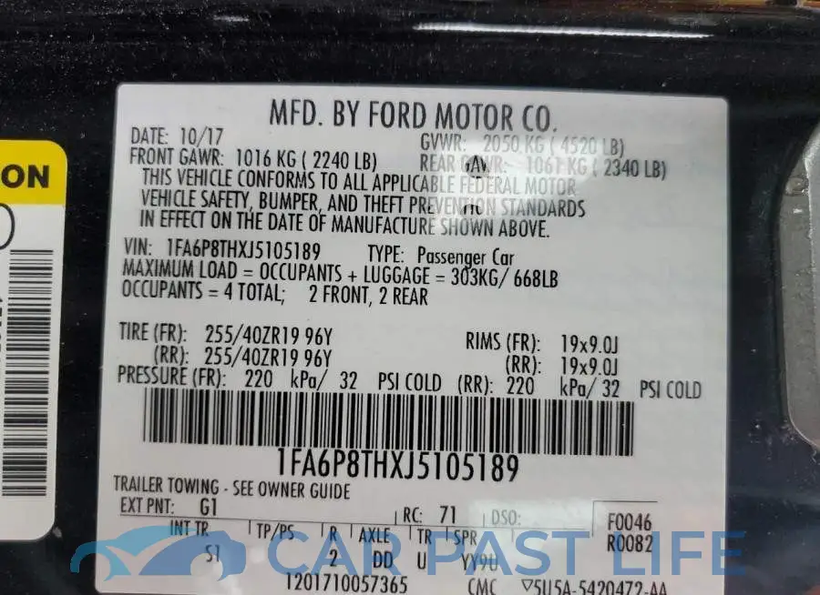 1FA6P8THXJ5105189# 13