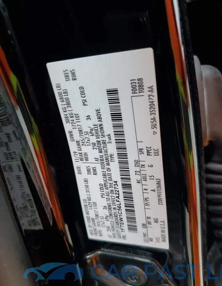 1FTEW1C56LFA22734# 13