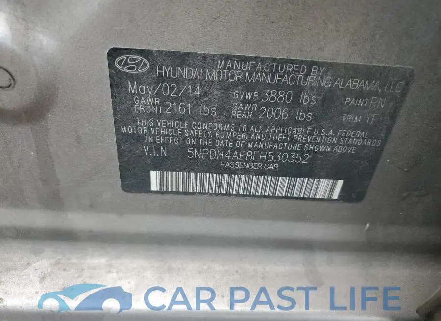 5NPDH4AE8EH530352# 12