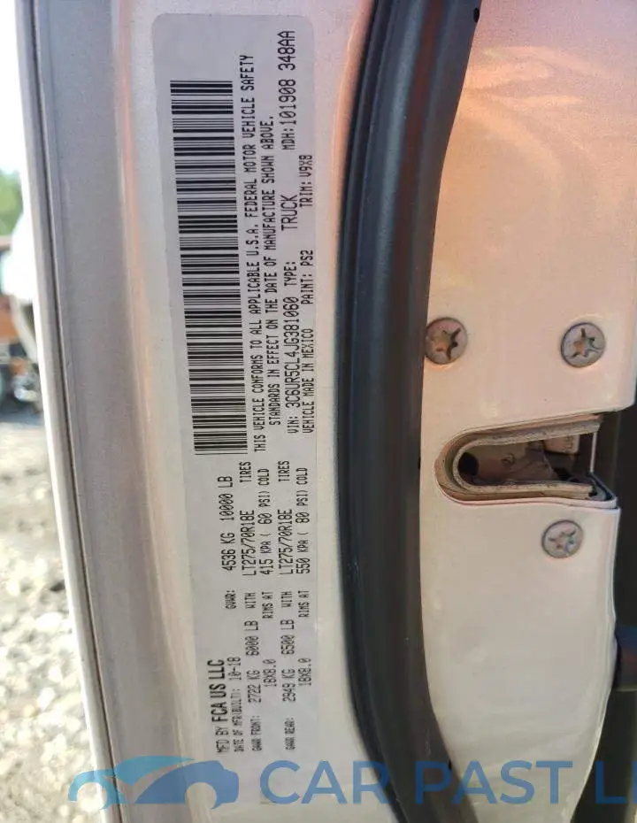 3C6UR5CL4JG381060# 12
