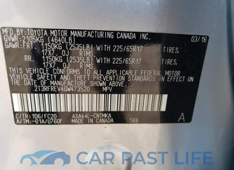 2T3RFREV4GW473520# 13