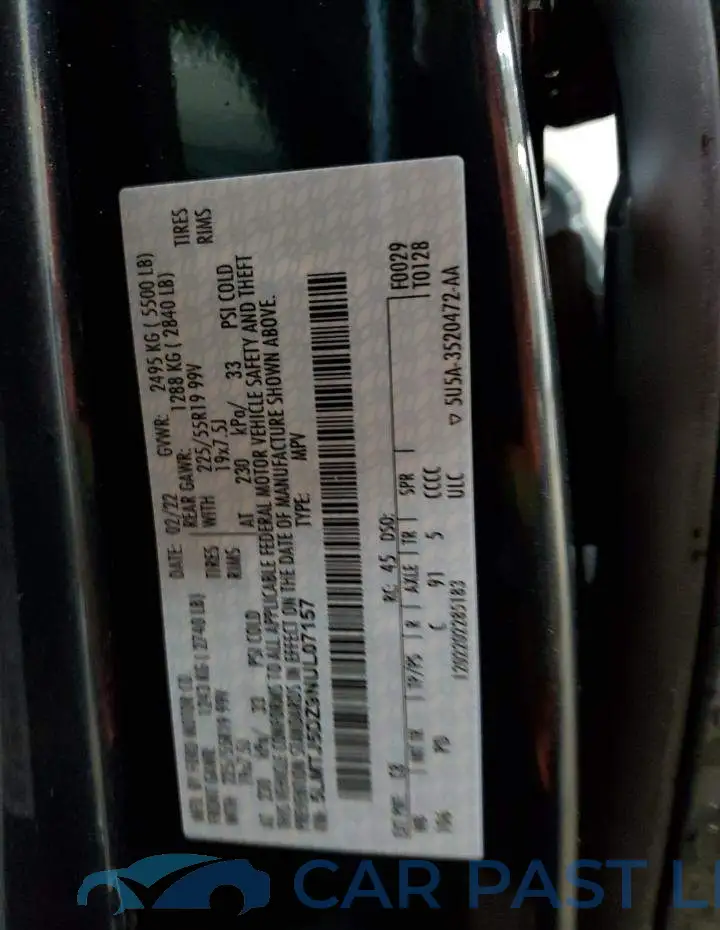 5LMTJ5DZ9NUL07157# 13