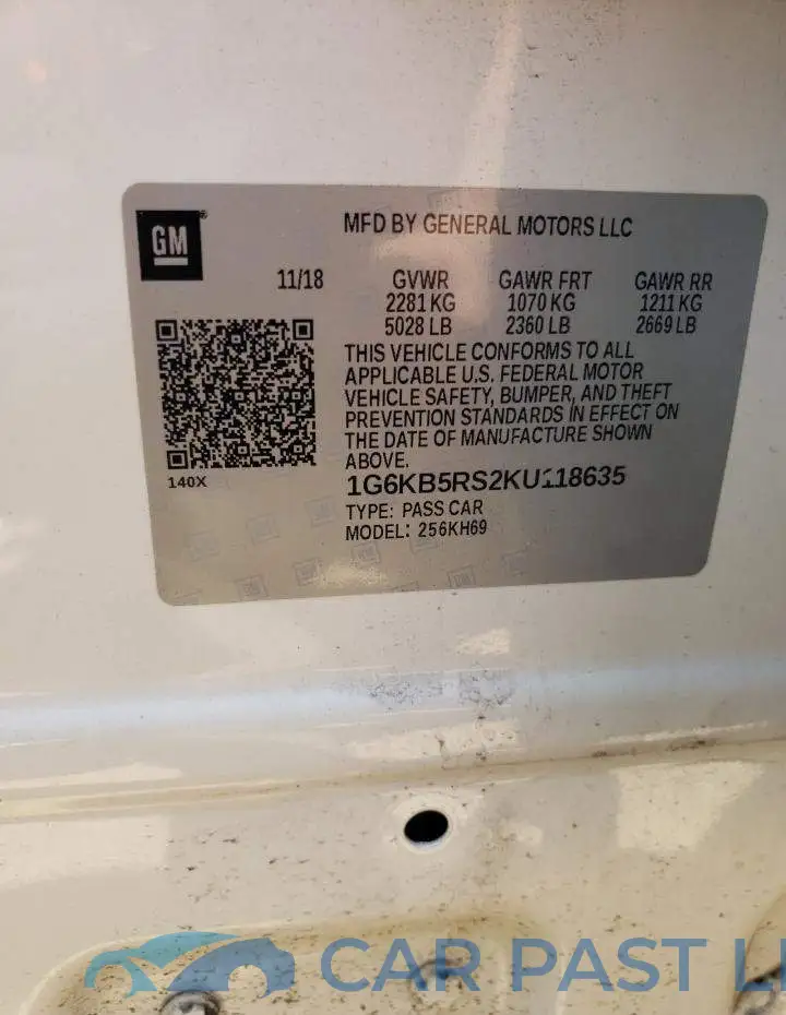 1G6KB5RS2KU118635# 13