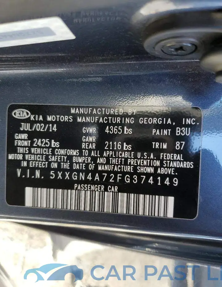 5XXGN4A72FG374149# 12