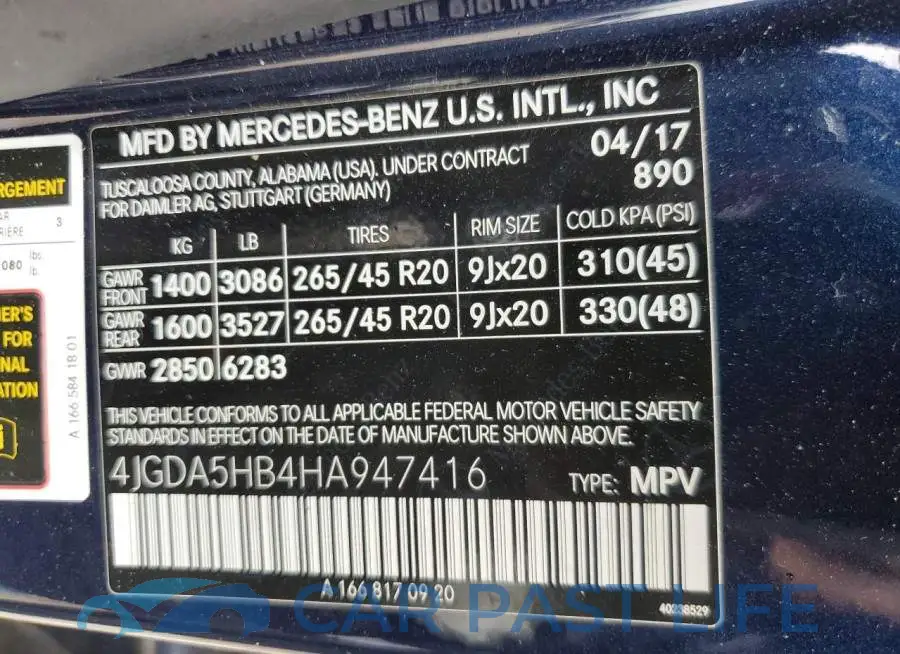 4JGDA5HB4HA947416# 14