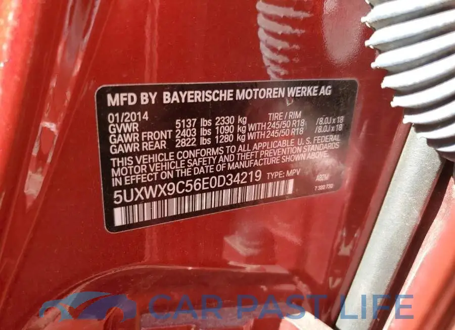 5UXWX9C56E0D34219# 13