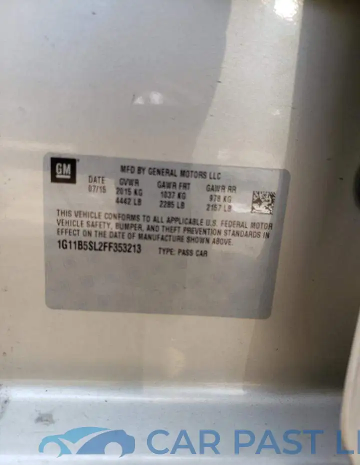 1G11B5SL2FF353213# 13