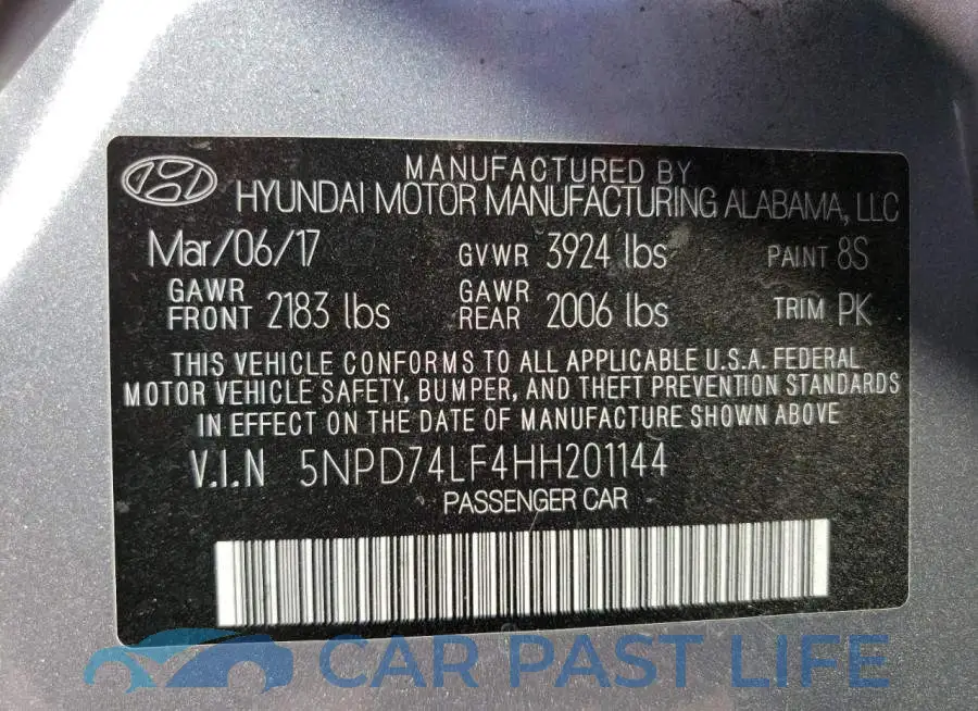 5NPD74LF4HH201144# 12