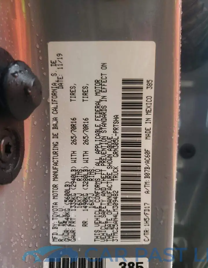 3TMCZ5AN4LM309482# 10