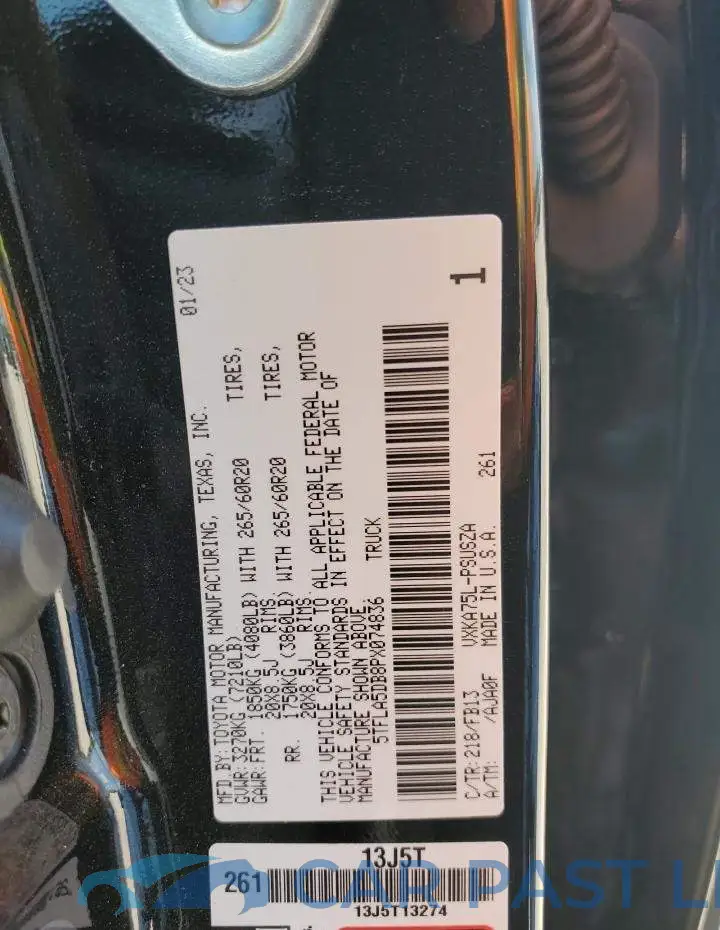 5TFLA5DB8PX074836# 12