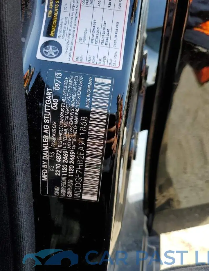 WDDGF7HB2EA911868# 12