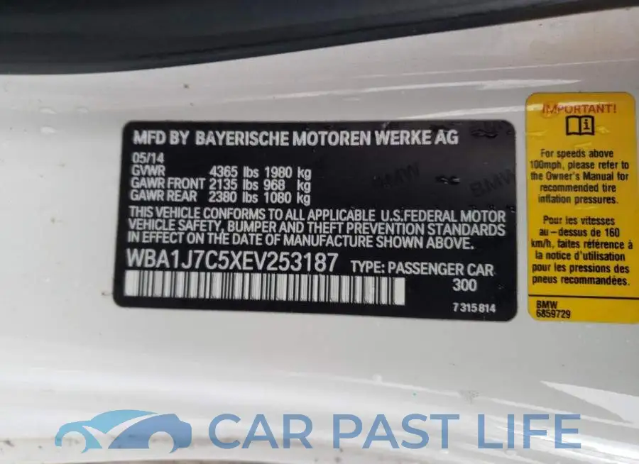 WBA1J7C5XEV253187# 12