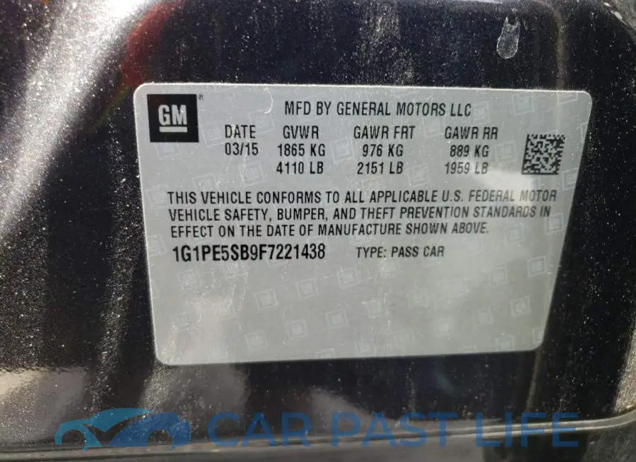 1G1PE5SB9F7221438# 12