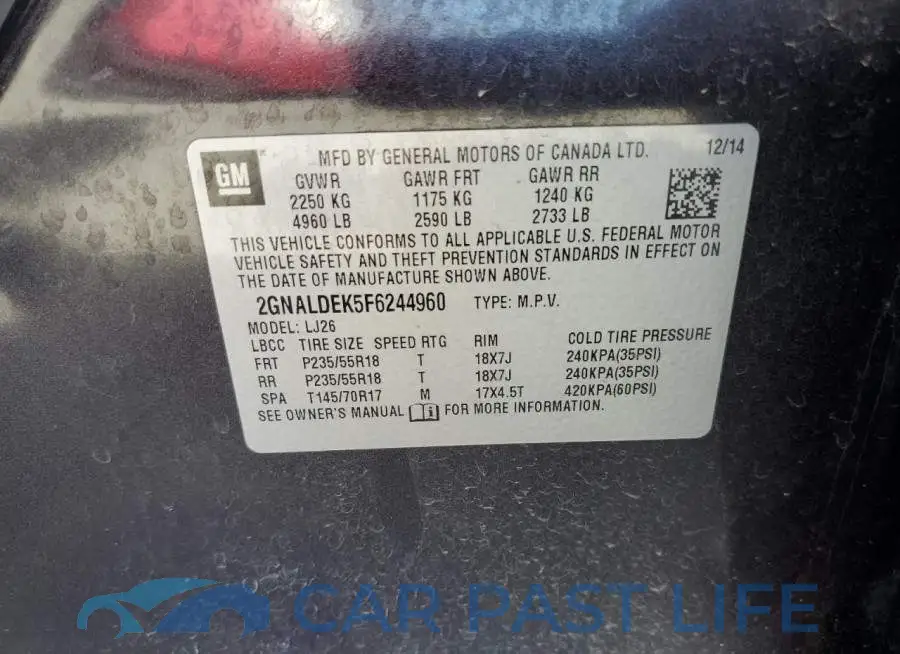 2GNALDEK5F6244960# 12