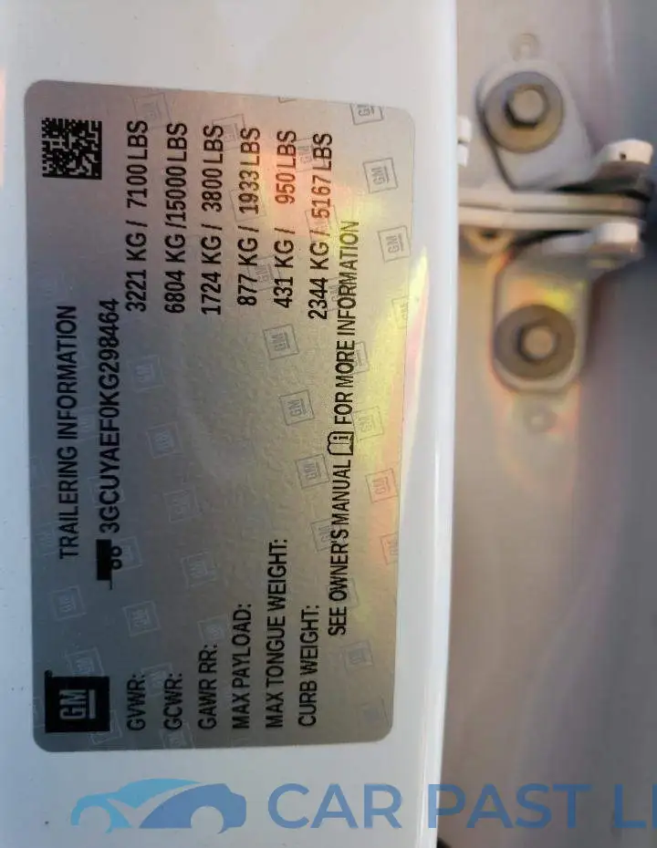 3GCUYAEF0KG298464# 12