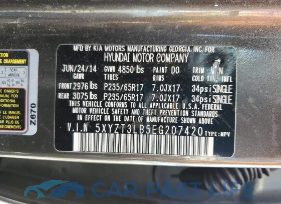 5XYZT3LB5EG207420# 13