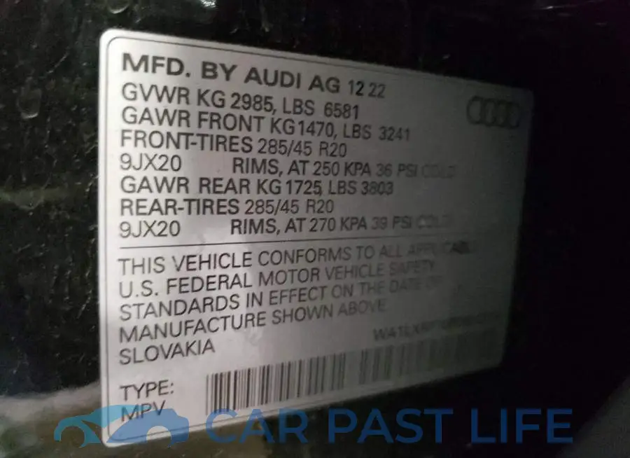 WA1LXBF70PD009724# 14