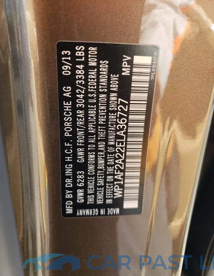 WP1AF2A22ELA36727# 14
